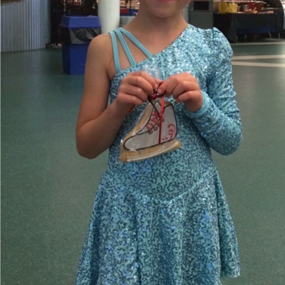 Kids Sparkle Ice Skating Costume - Light Blue